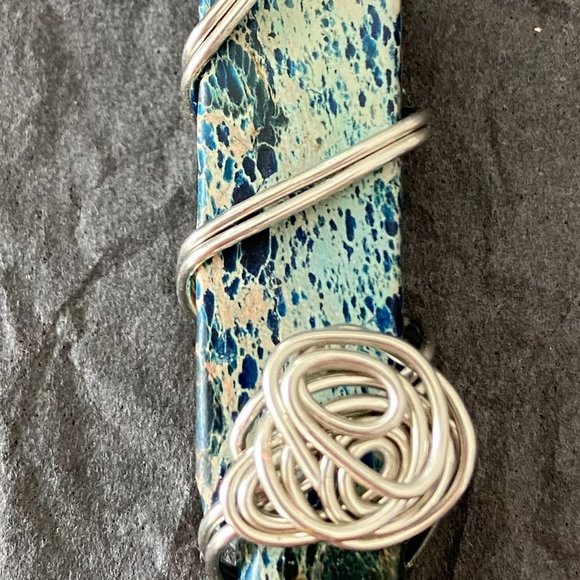 ๐ 3 for $45 Blue Dyed Imperial Jasper (Gemstone) Pendant - Picture 2 of 5